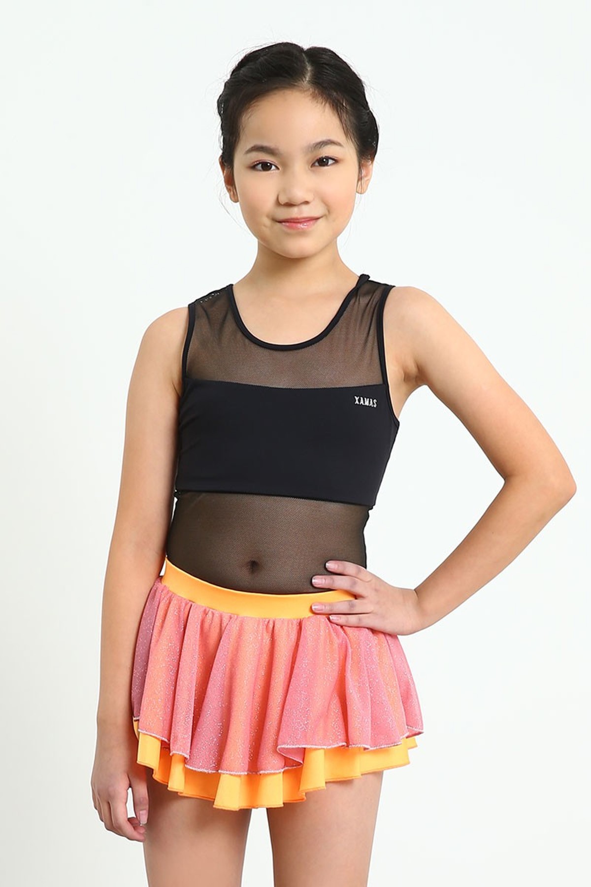 XAMAS Stardust Classic Skating Skirt - Orange