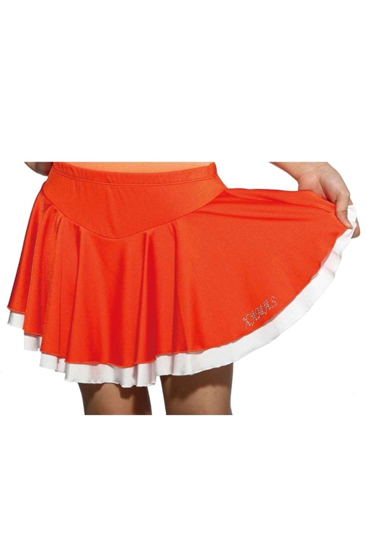 Classic XAMAS Double Layer Skating Skirt - Orange