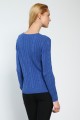 Ladies V-neck Knitted Top 100% Cotton