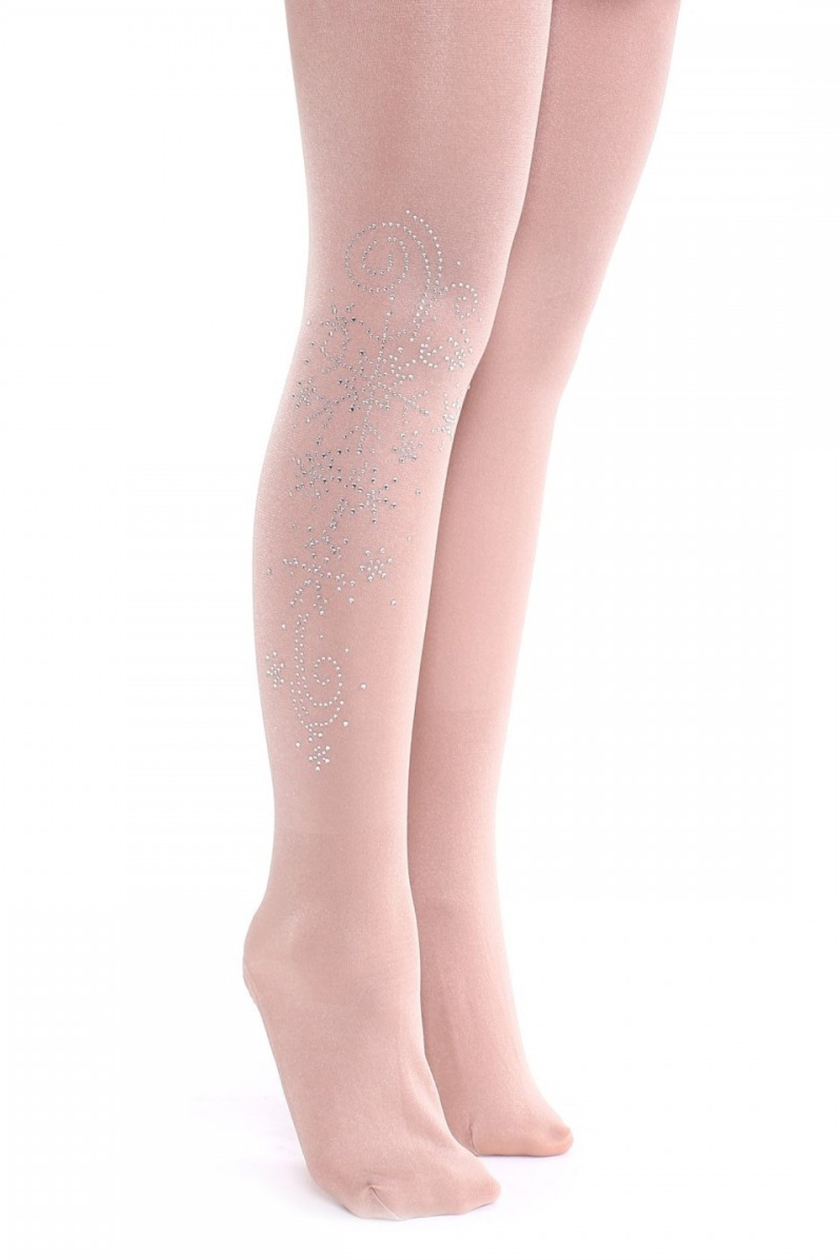 Trendy Pro XAMAS Silk Touch OTH Snowflakes Swirl Stockings - Caucasian