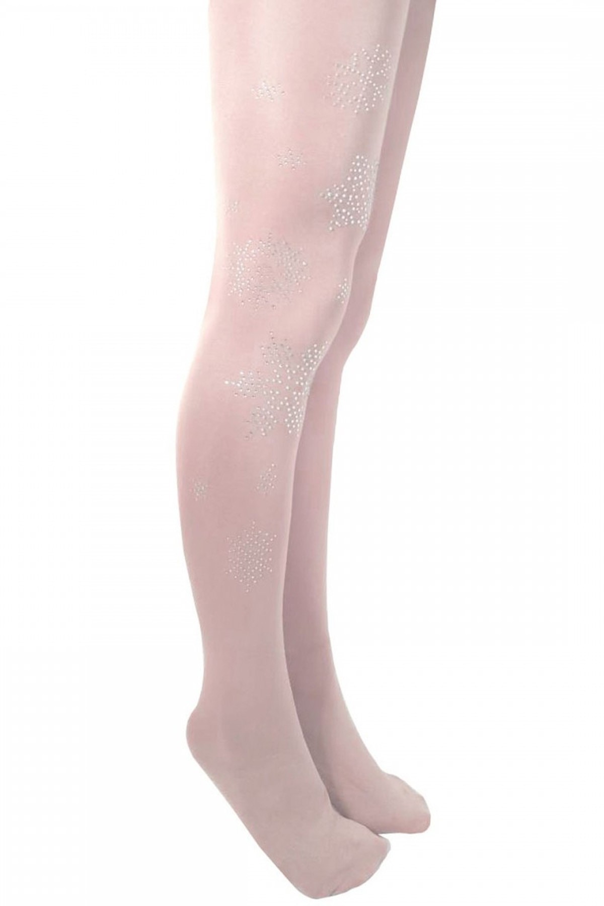 Trendy Pro XAMAS Silk Touch OTH Silver Snowflakes Stockings - Caucasian