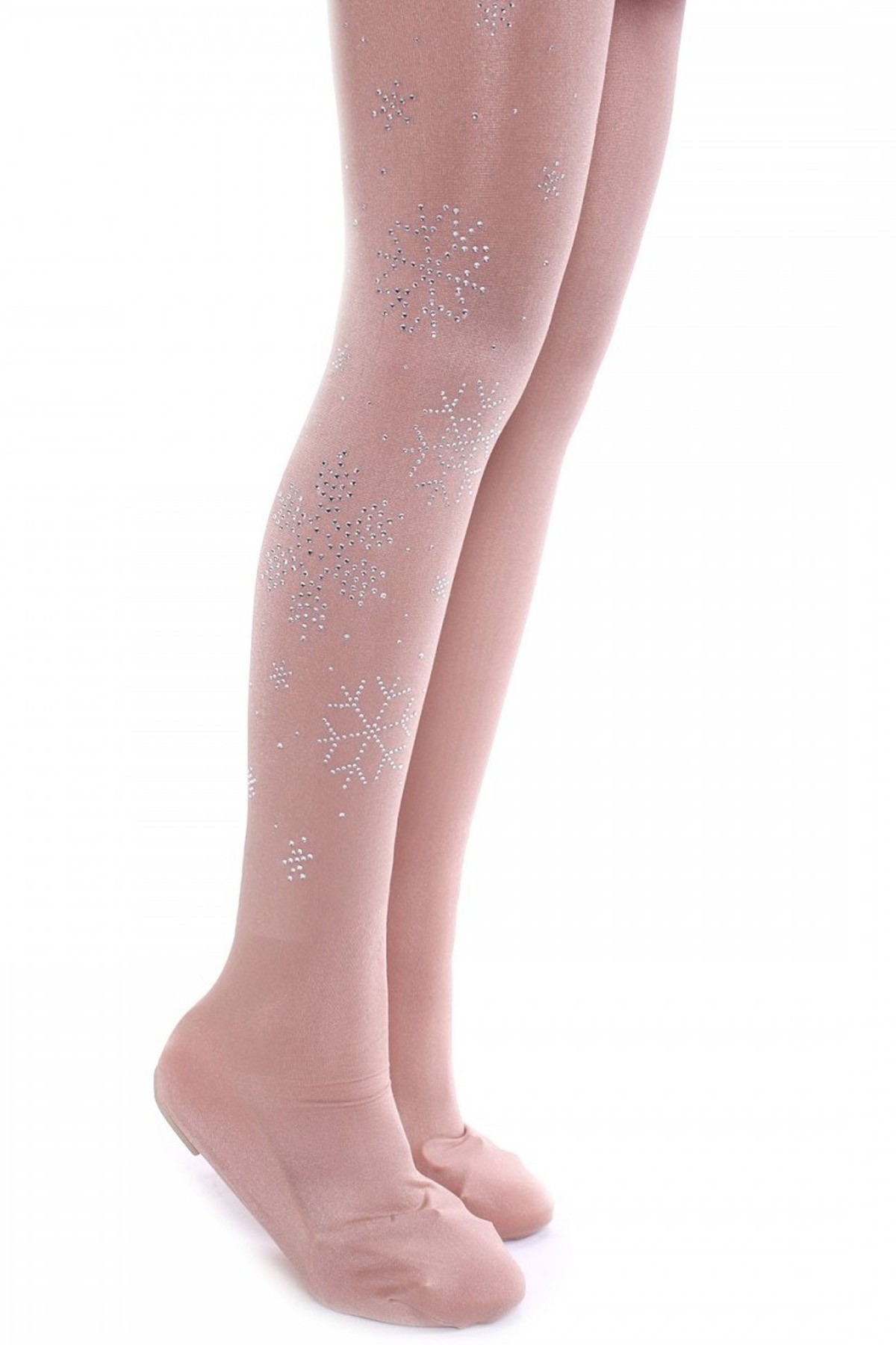 Trendy Pro XAMAS Silk Touch OTH Silver Multi-size Snowflakes Stockings - Caucasian