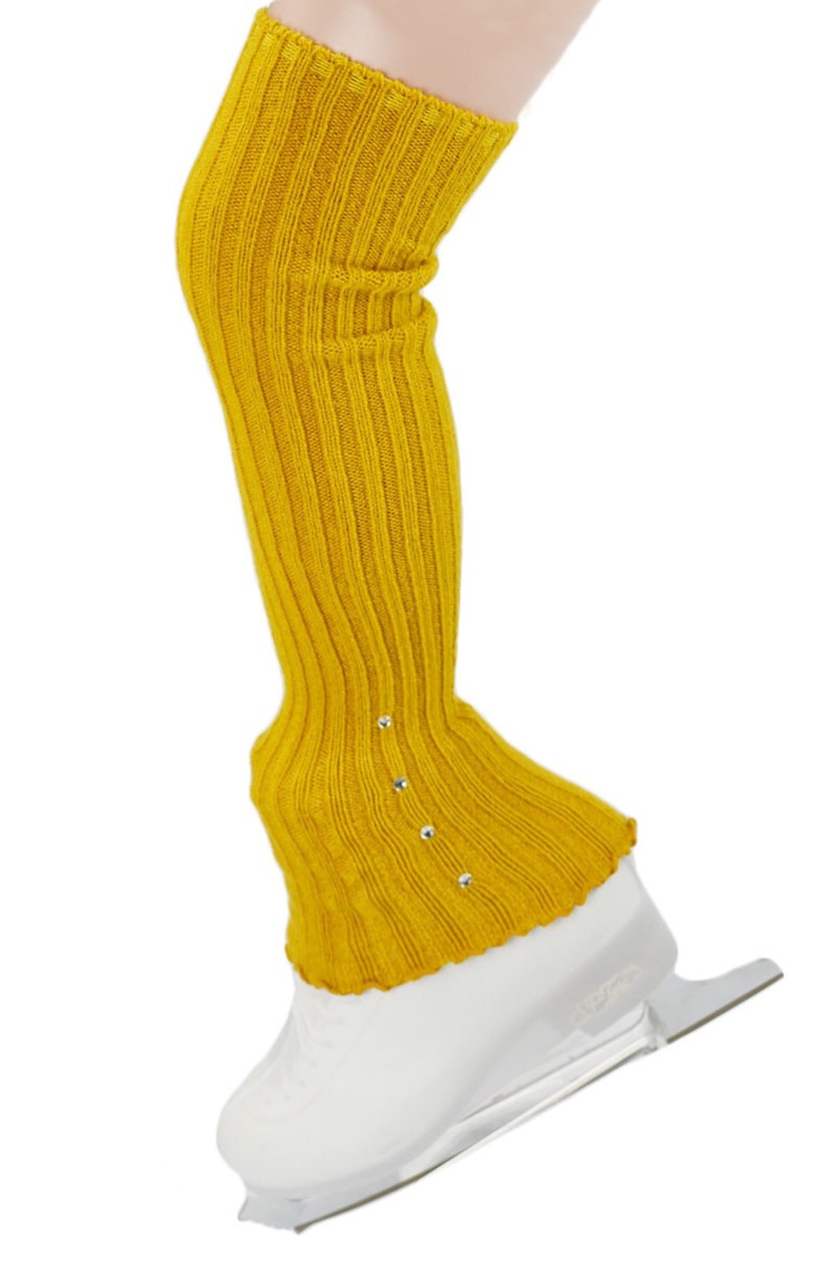 XAMAS Classic Crystal Skater Leg Warmers - Mustard Yellow