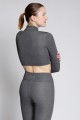 XAMAS STAGE RainStorm Royal Brushed Training Crop Top - Thumbhole