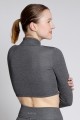 XAMAS STAGE RainStorm Royal Brushed Training Crop Top - Thumbhole