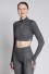 XAMAS STAGE RainStorm Royal Brushed Training Crop Top - Thumbhole