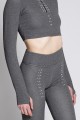 XAMAS STAGE RainStorm Royal Brushed Training Crop Top - Thumbhole