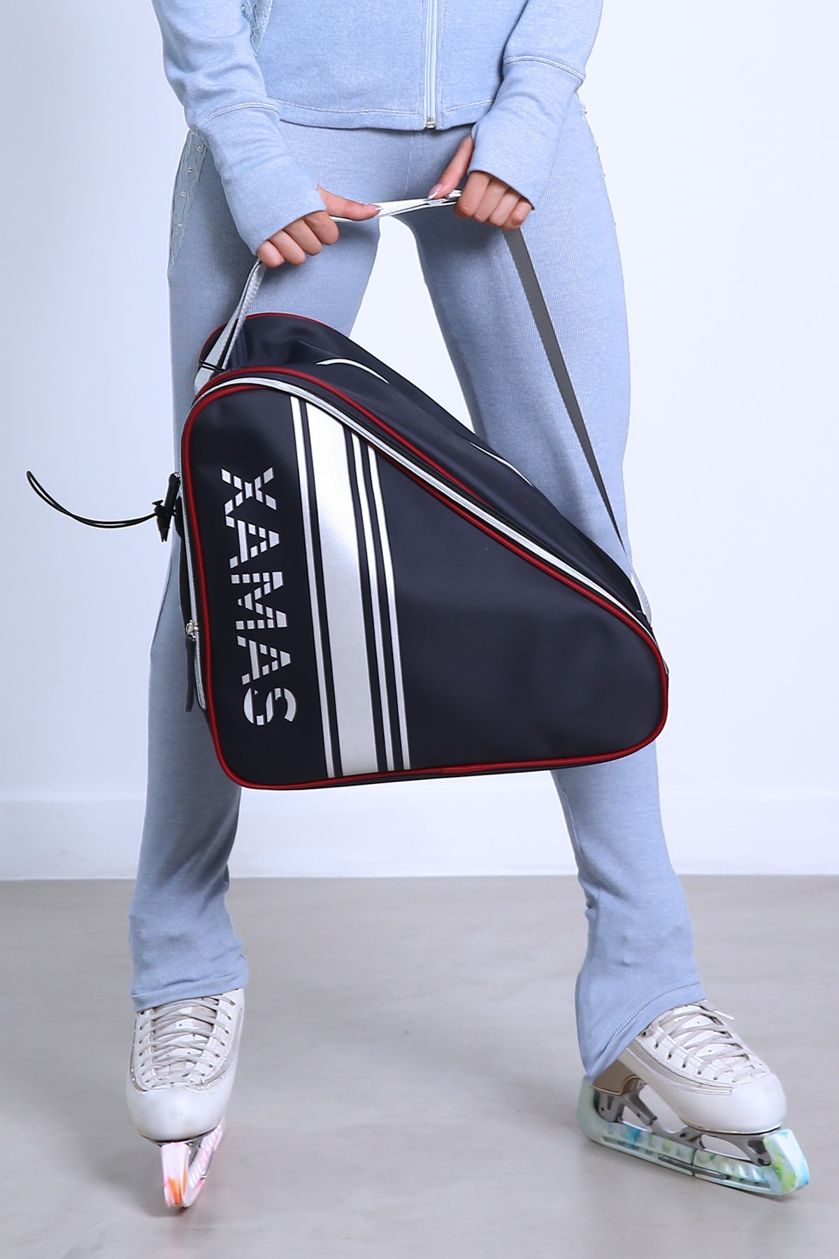 Premium Pro XAMAS De Luxe Skate Bag - Royal Blue Silver Print