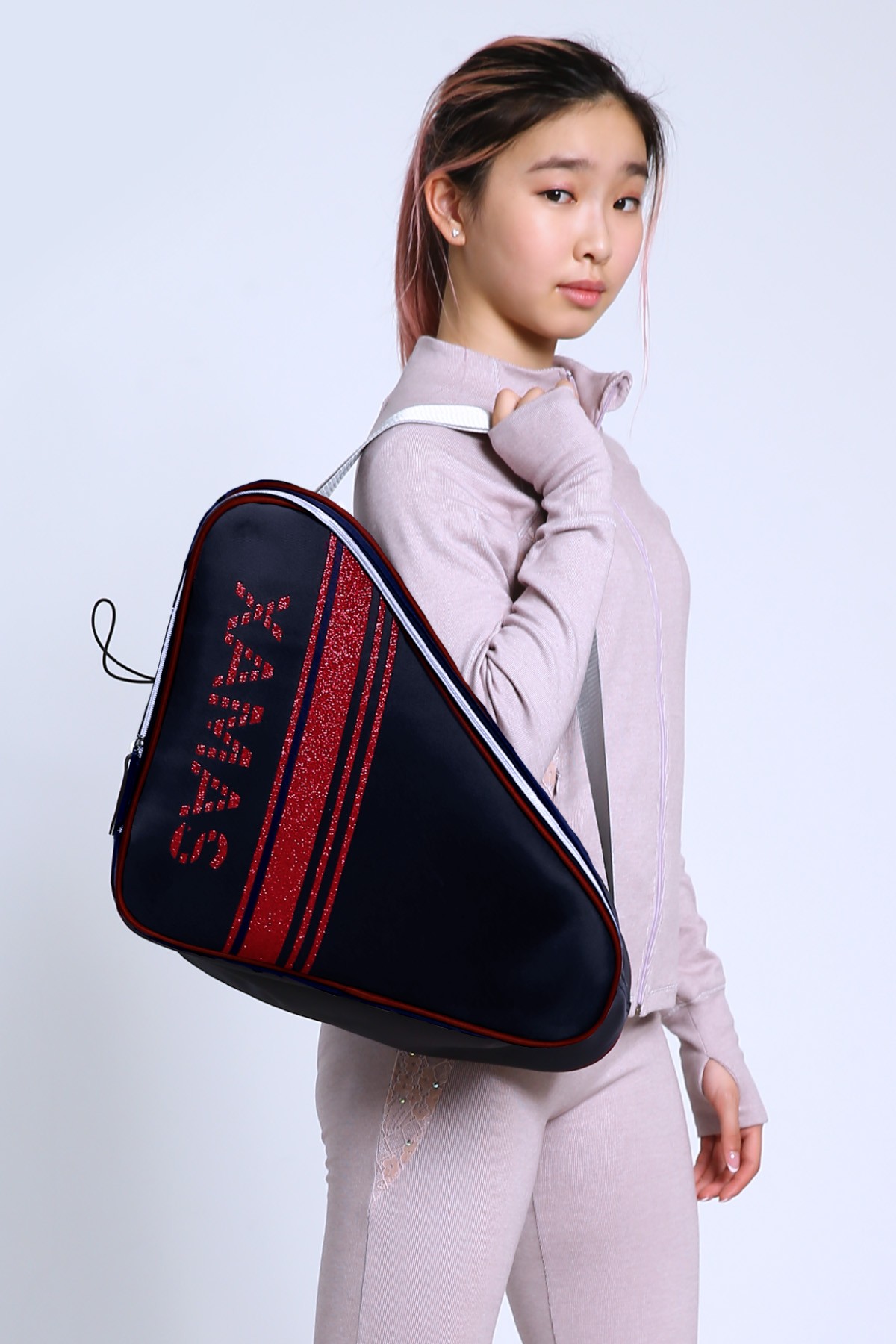 Premium Pro XAMAS De Luxe Skate Bag- - Royal Blue Red Glitter