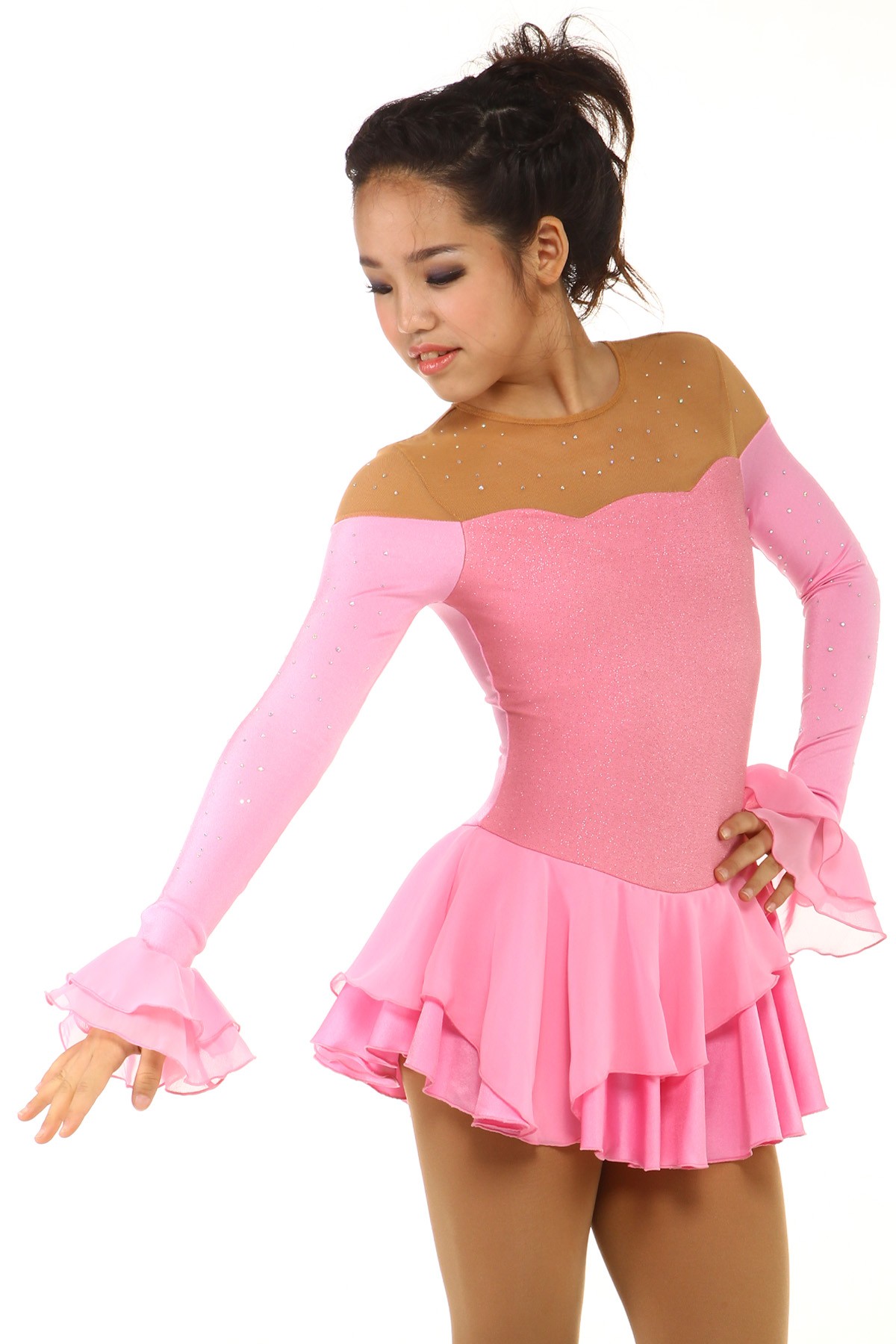 Classic Katie Figure Skating Dress - Pink