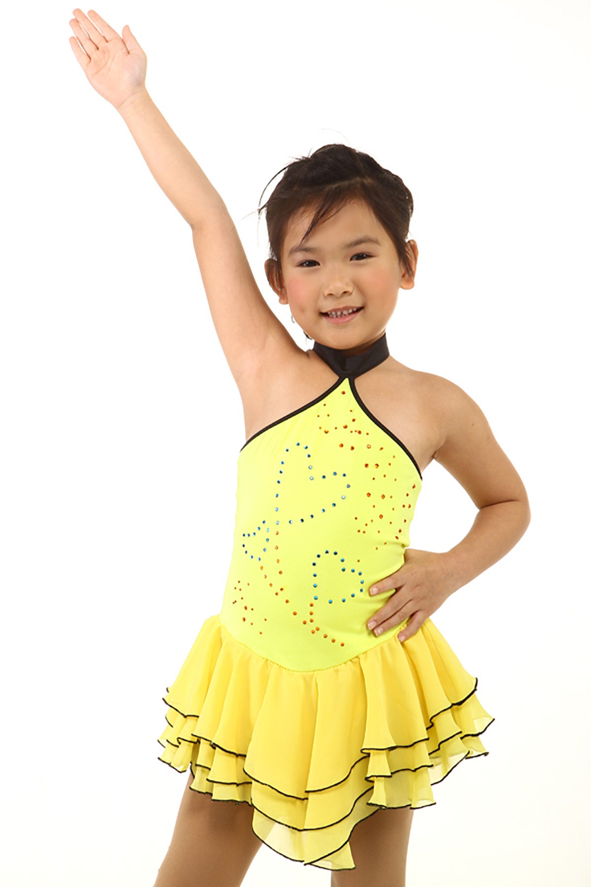 Classic Johanna Figure Skating Dress - Yellow