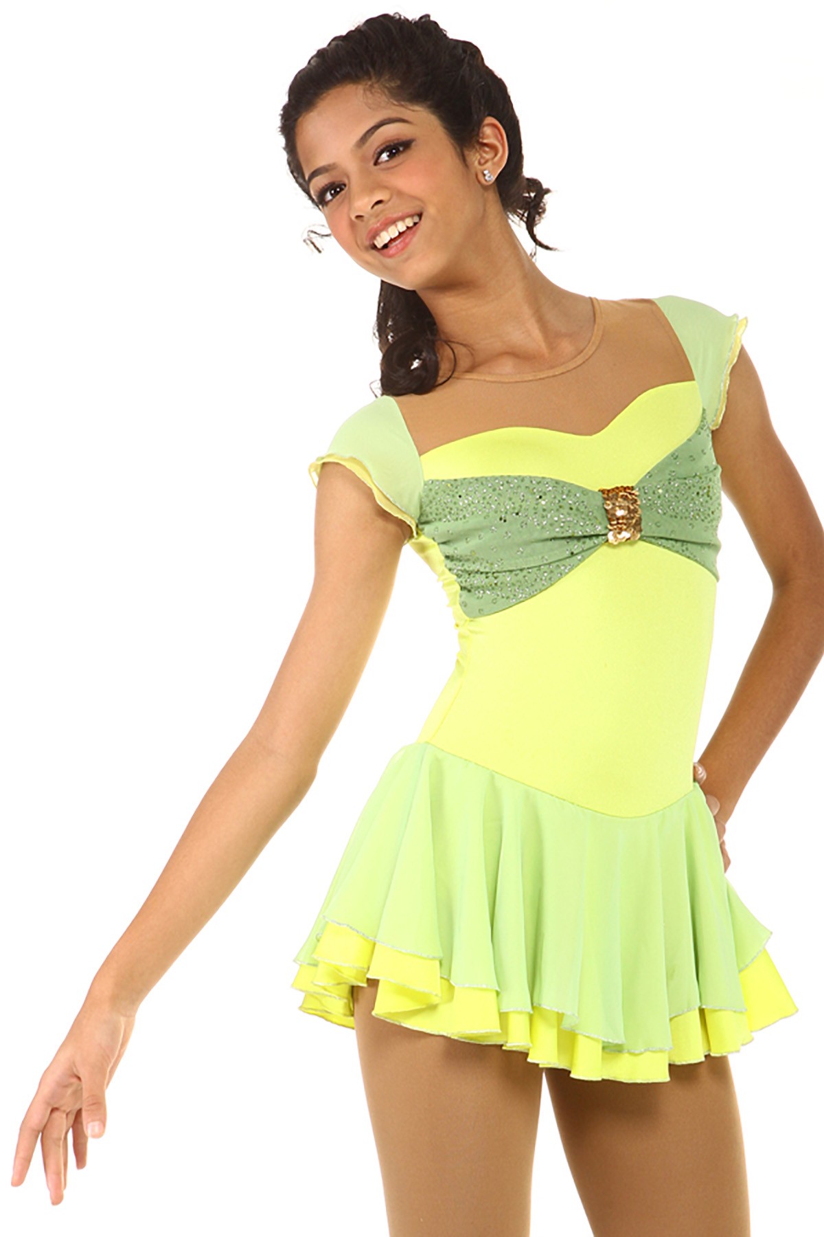 Classic Dayana Figure Skating Dress - Yellow