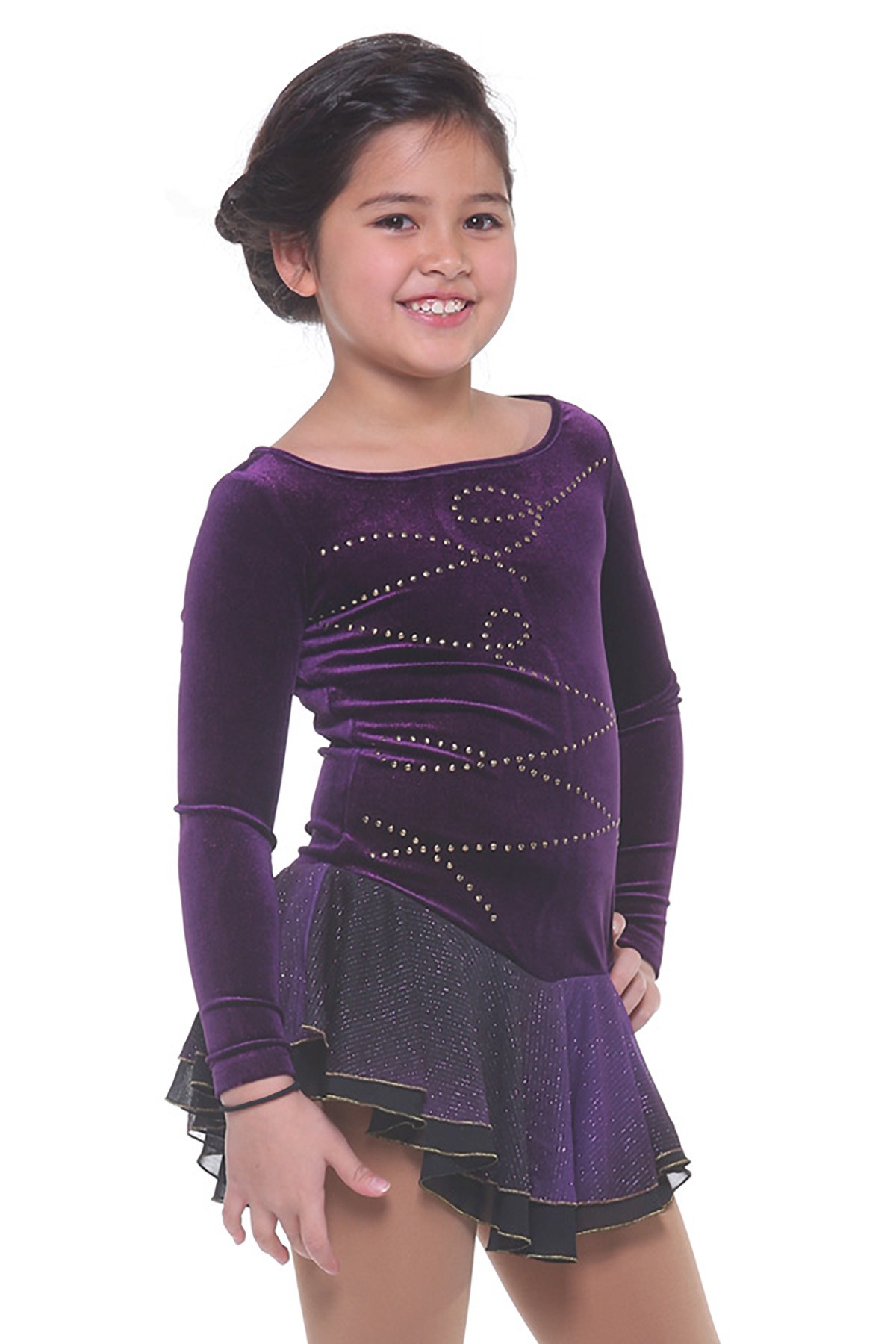 Classic Lupita Figure Skating Dress - Dark Purple