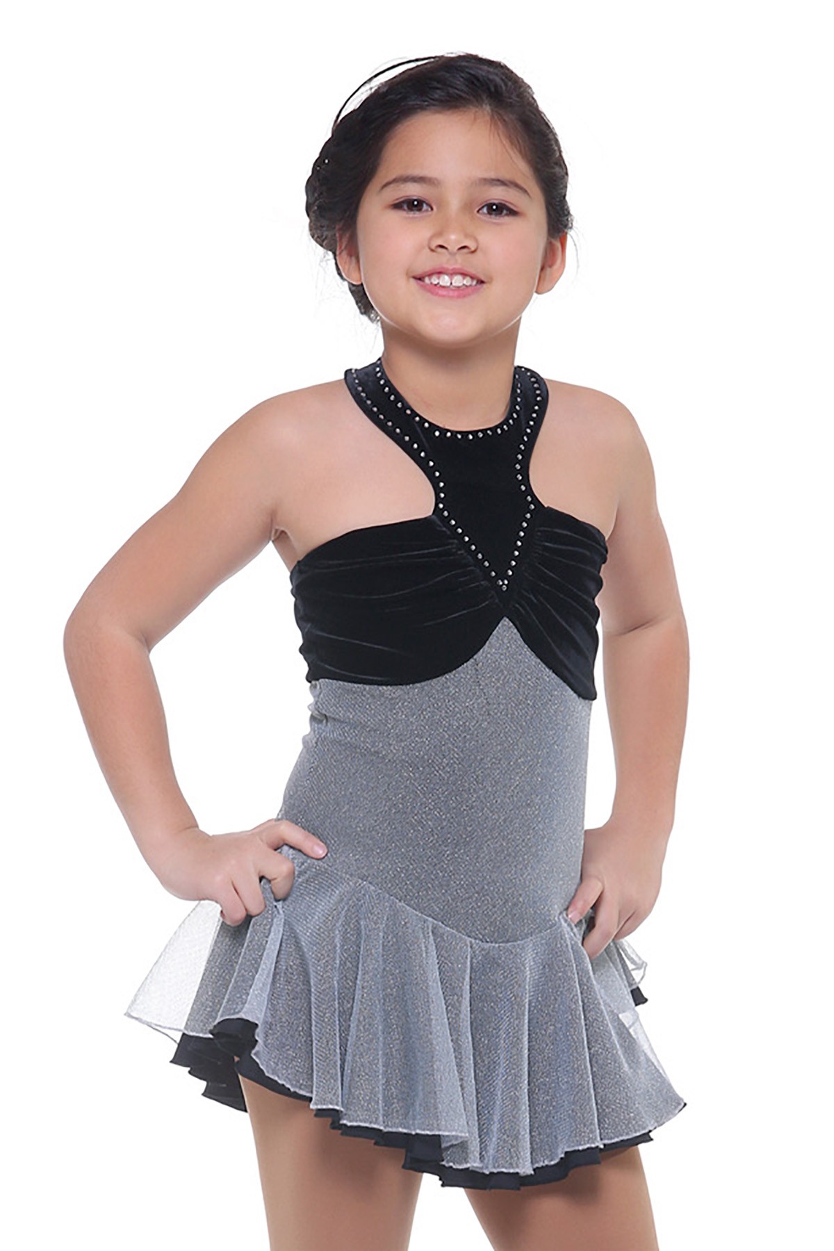 Trendy Pro Elizabeth Figure Skating Dress - Black