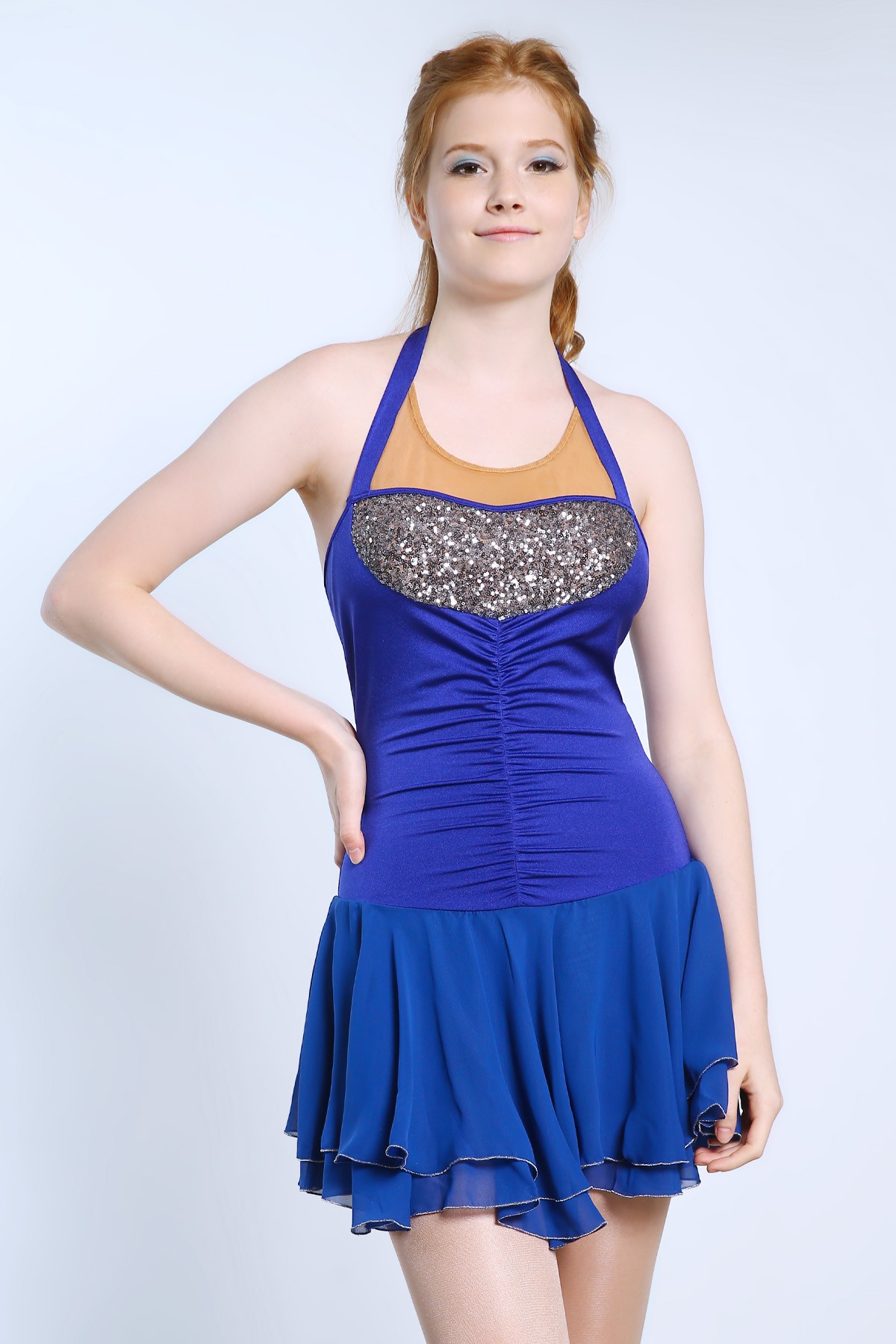 Trendy Pro Isabela Figure Skating Dress - Blue