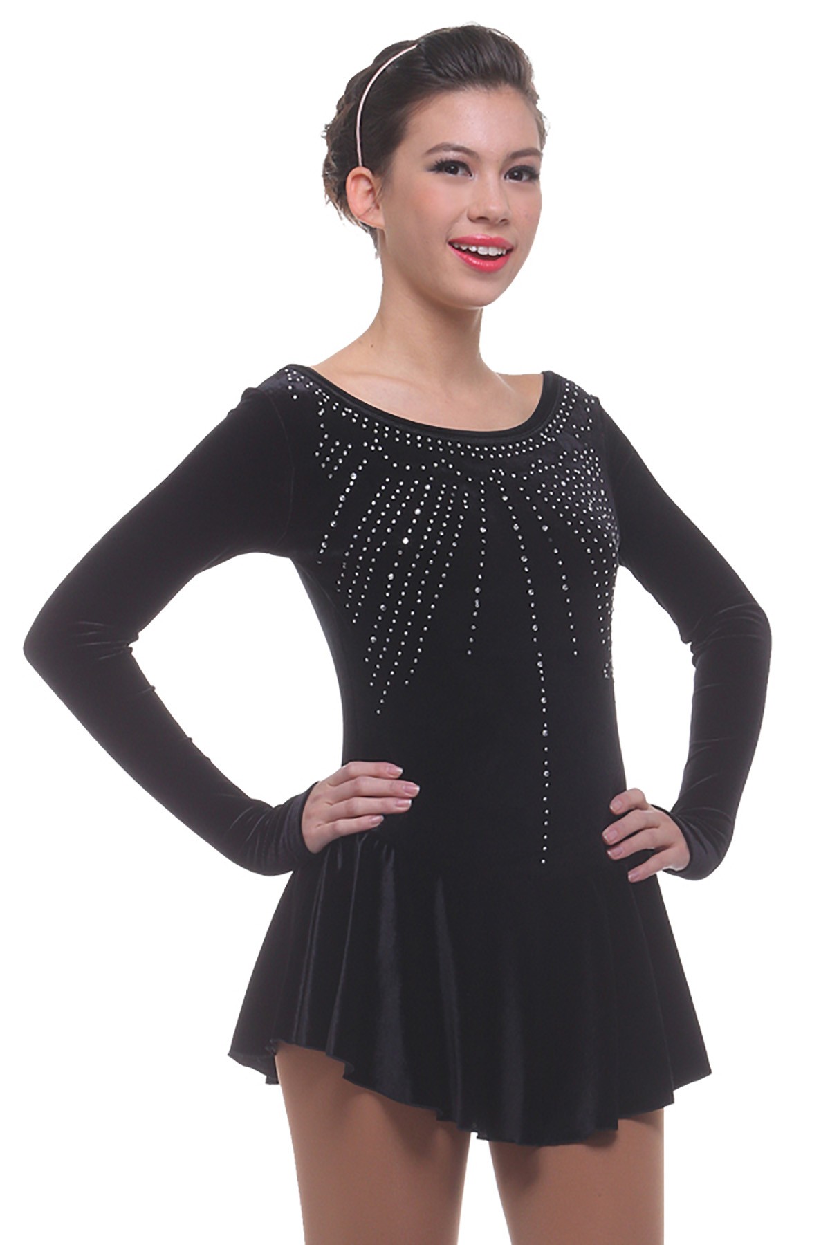 Trendy Pro Anastasia Figure Skating Dress - Black