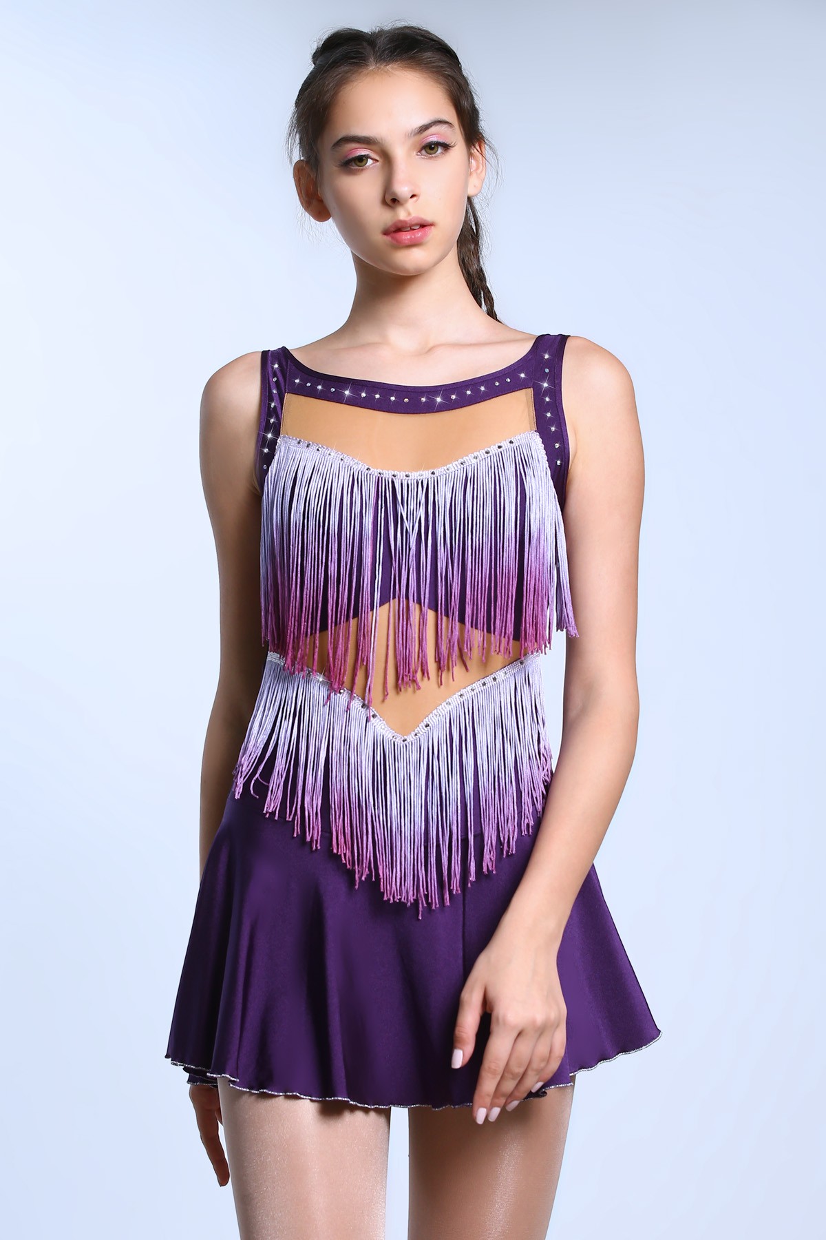 Trendy Pro Zelda Figure Skating Dress - Dark Purple