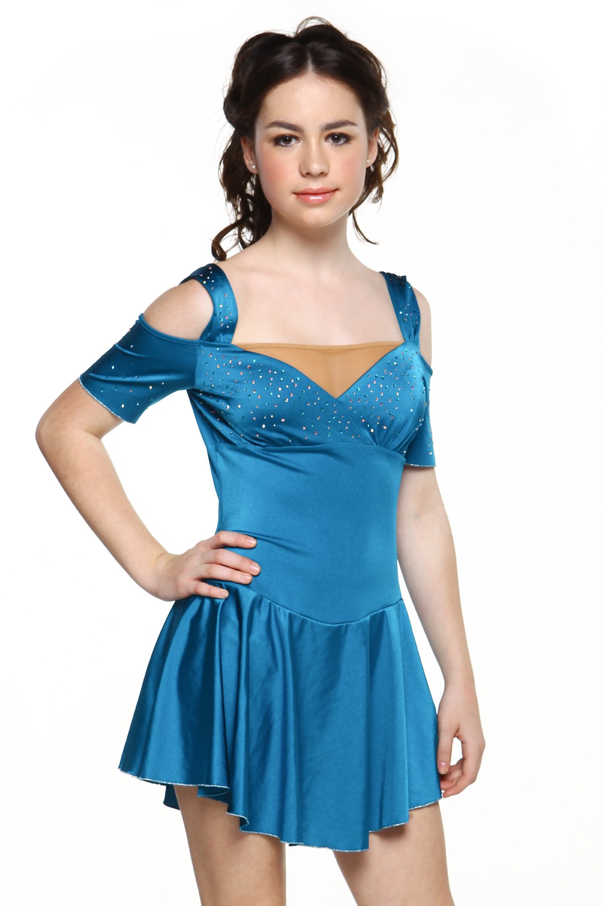 Trendy Pro Jasmine Figure Skating Dress - Blue