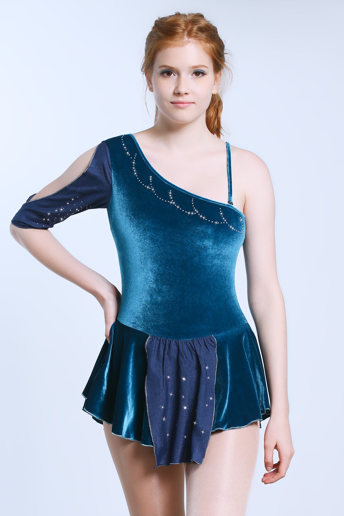 Trendy Pro Hera Figure Skating Dress - Blue