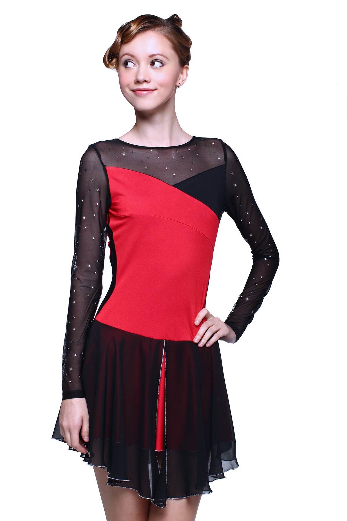 Trendy Pro Irina Figure Skating Dress - Red