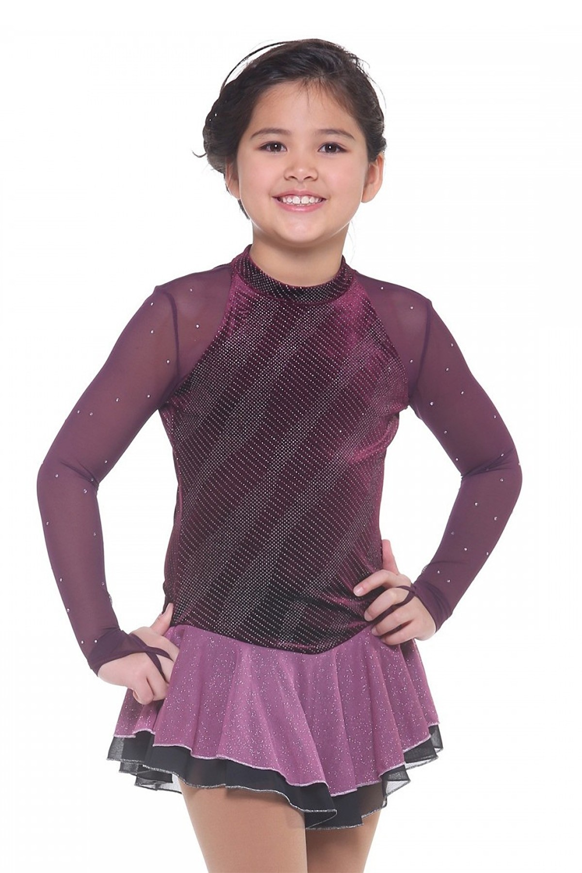 Trendy Pro Ariella Figure Skating Dress - Fuchsia