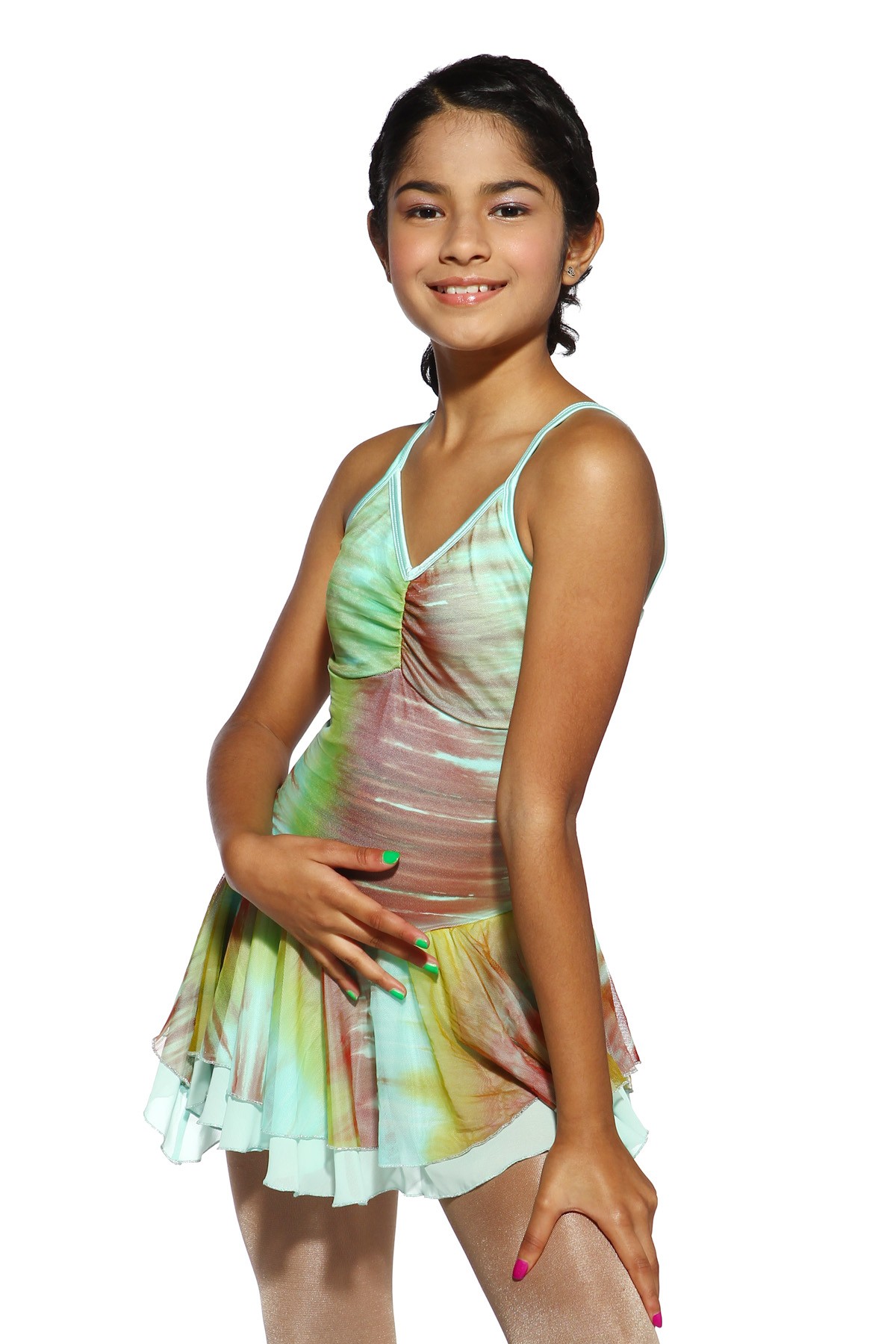 Trendy Pro Adeliza Figure Skating Dress - Brown