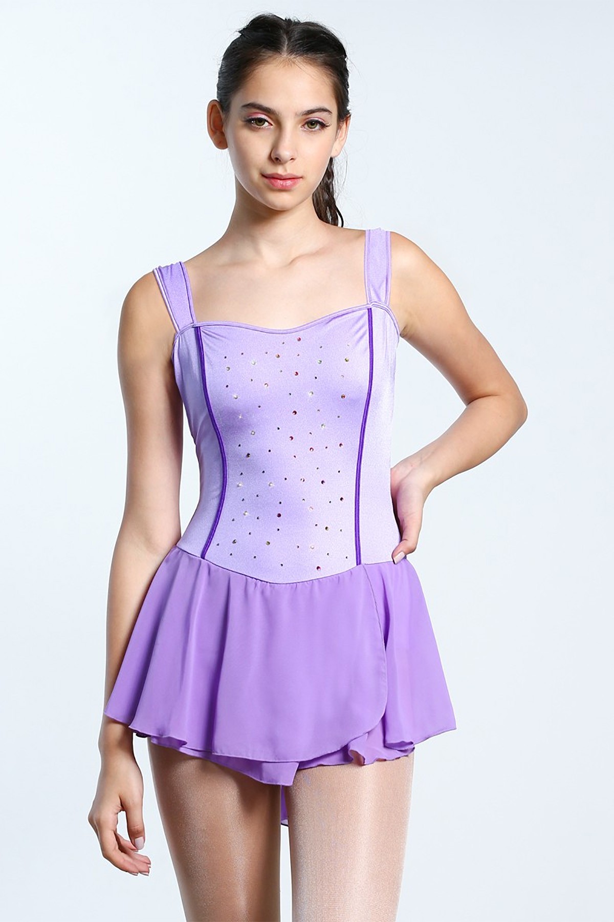 Classic Tiana Figure Skating Dress - Light Purple