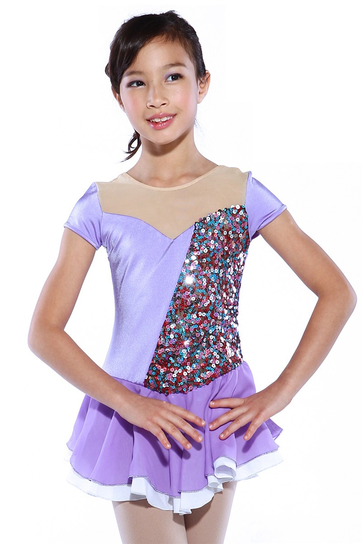 Classic Rapunzel Sweet Heart Figure Skating Dress - Light Purple