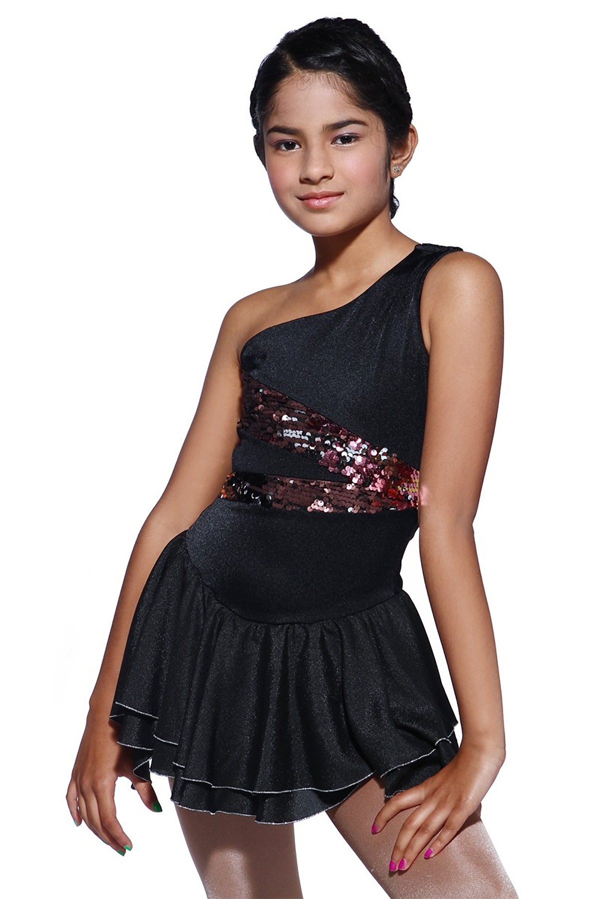 Trendy Pro June Figure Skating Dress - Black