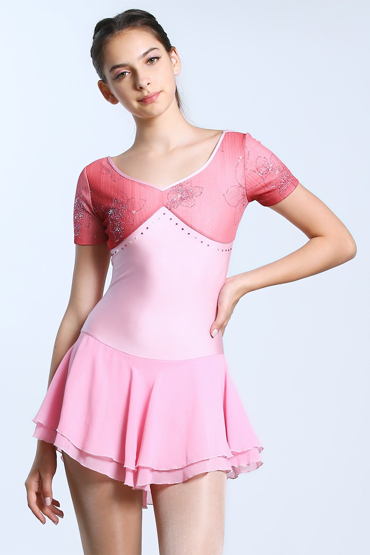 Classic Theresa Figure Skating Dress - Pink