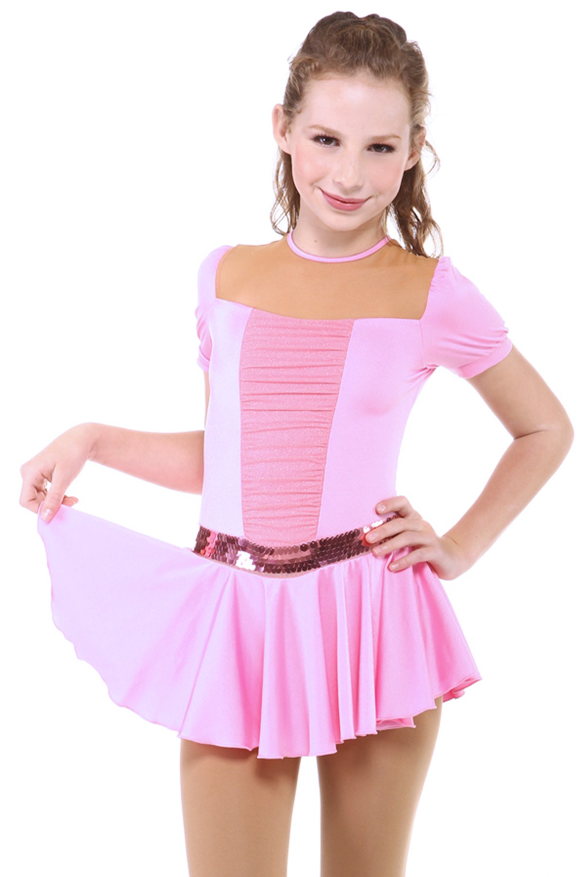 Trendy Pro Clementine Figure Skating Dress - Pink