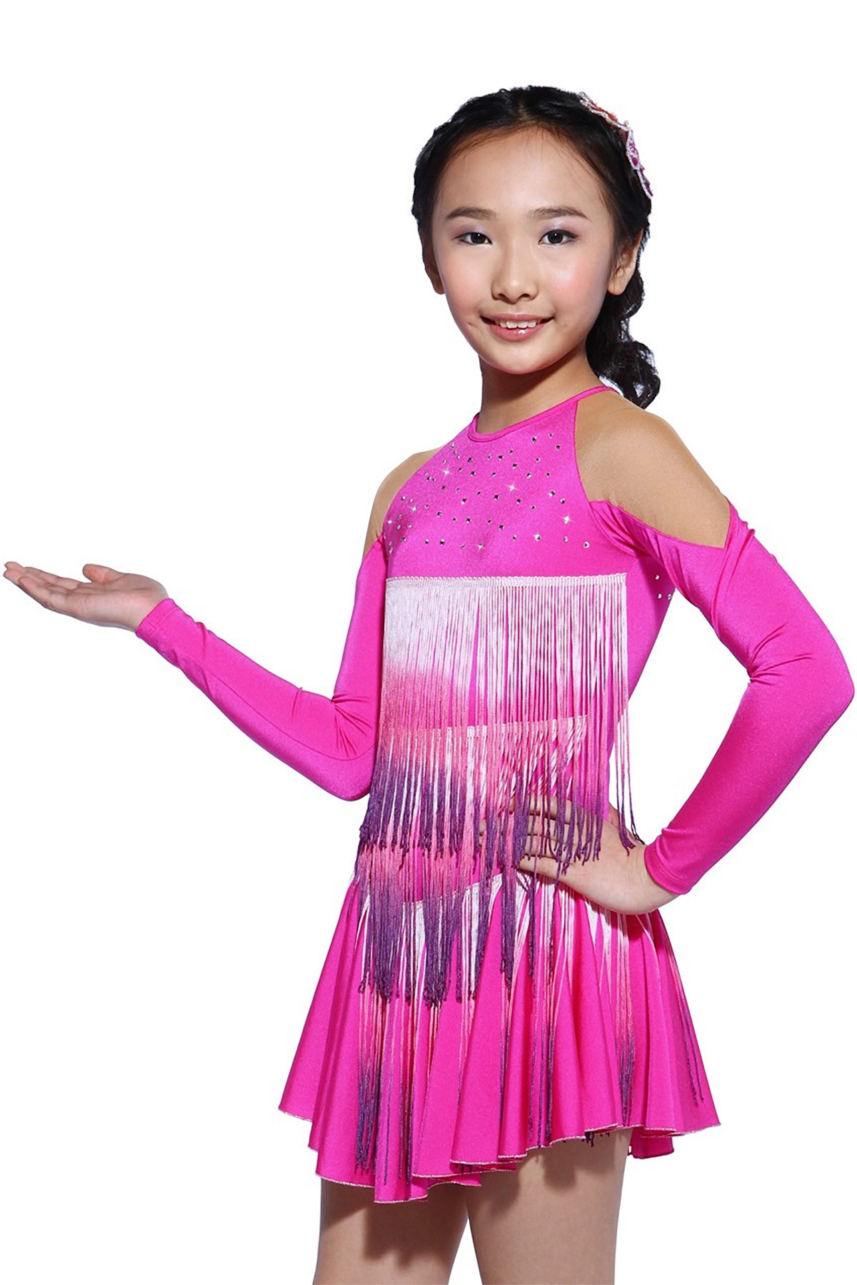 Trendy Pro Yumiko Figure Skating Dress - Fuchsia