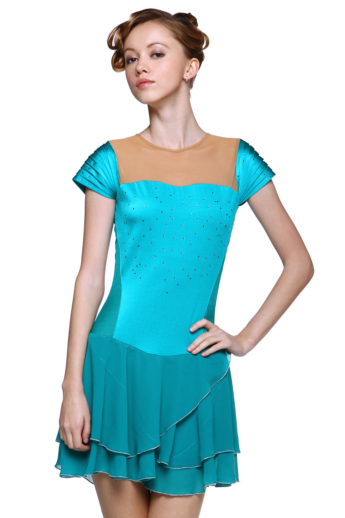 Trendy Pro Kate Figure Skating Dress - Turquoise