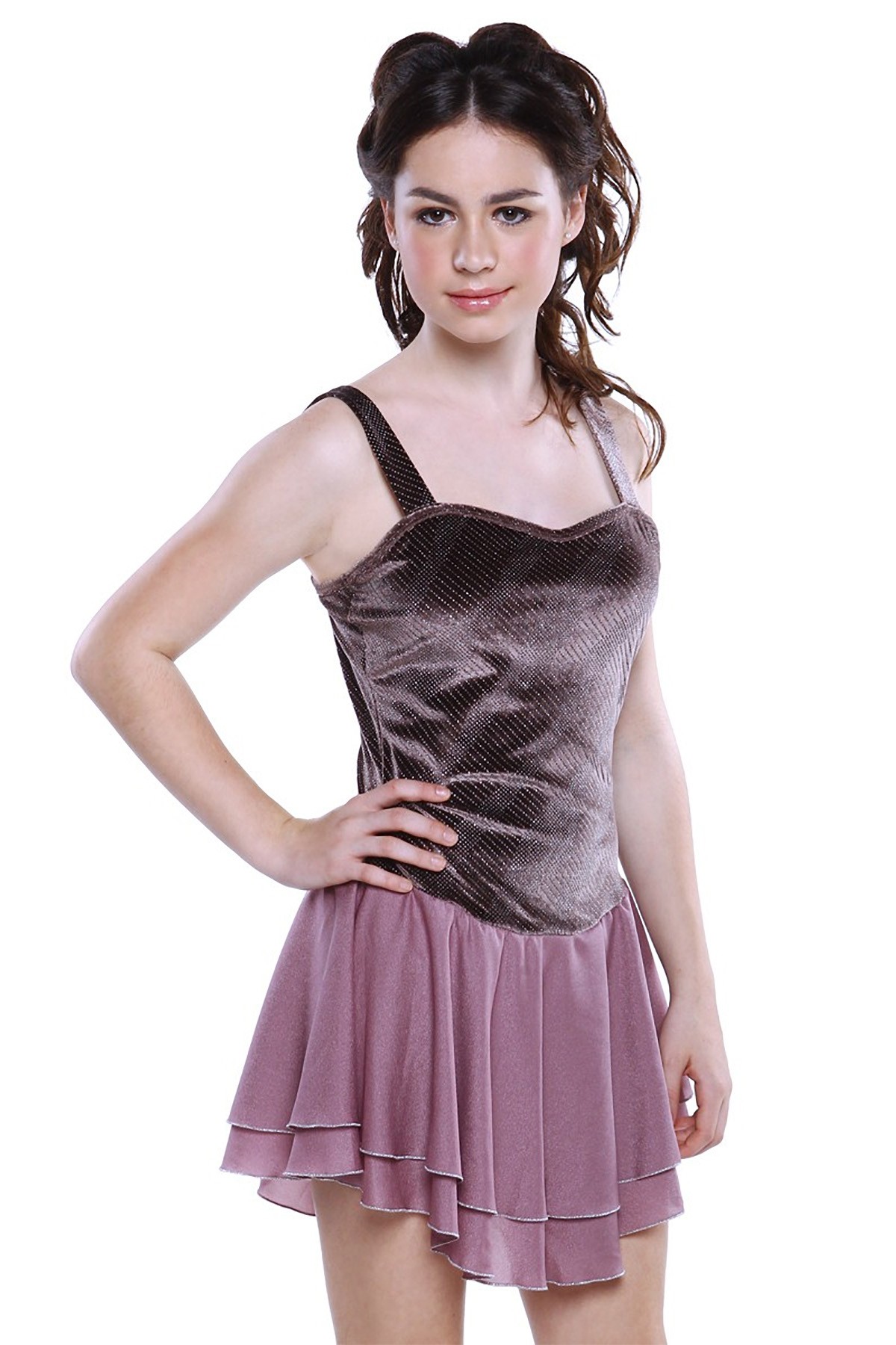 Classic Gaia Figure Skating Dress - Dusty Pink