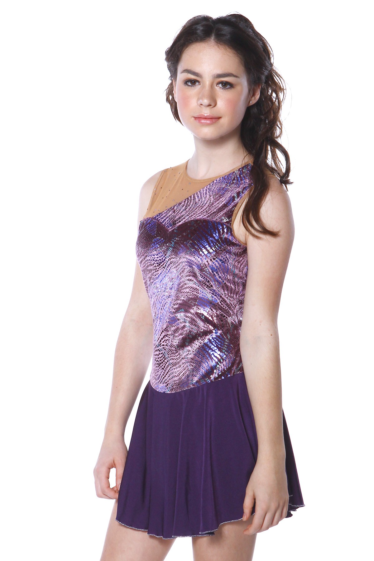 Classic Martha Figure Skating Dress - Purple