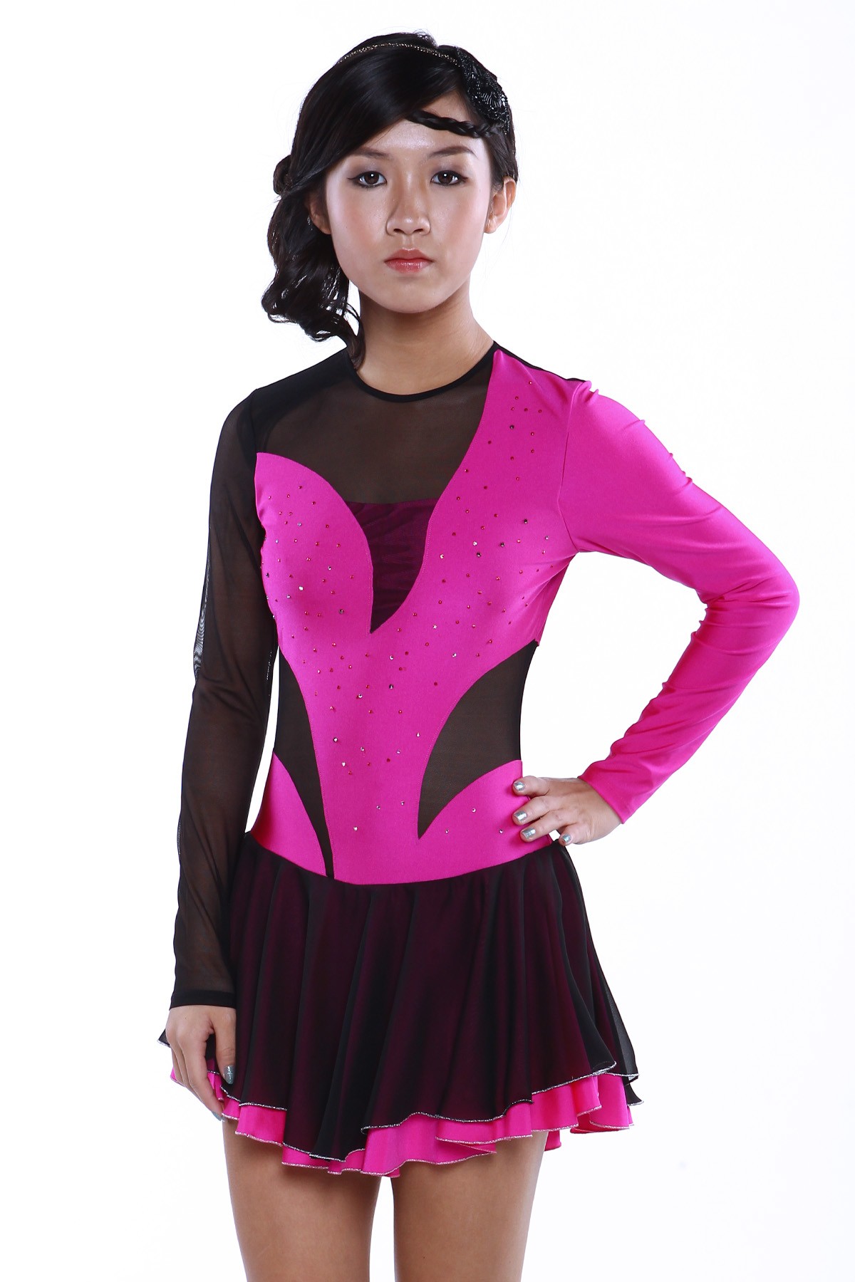 Classic Delilah Figure Skating Dress - Pink