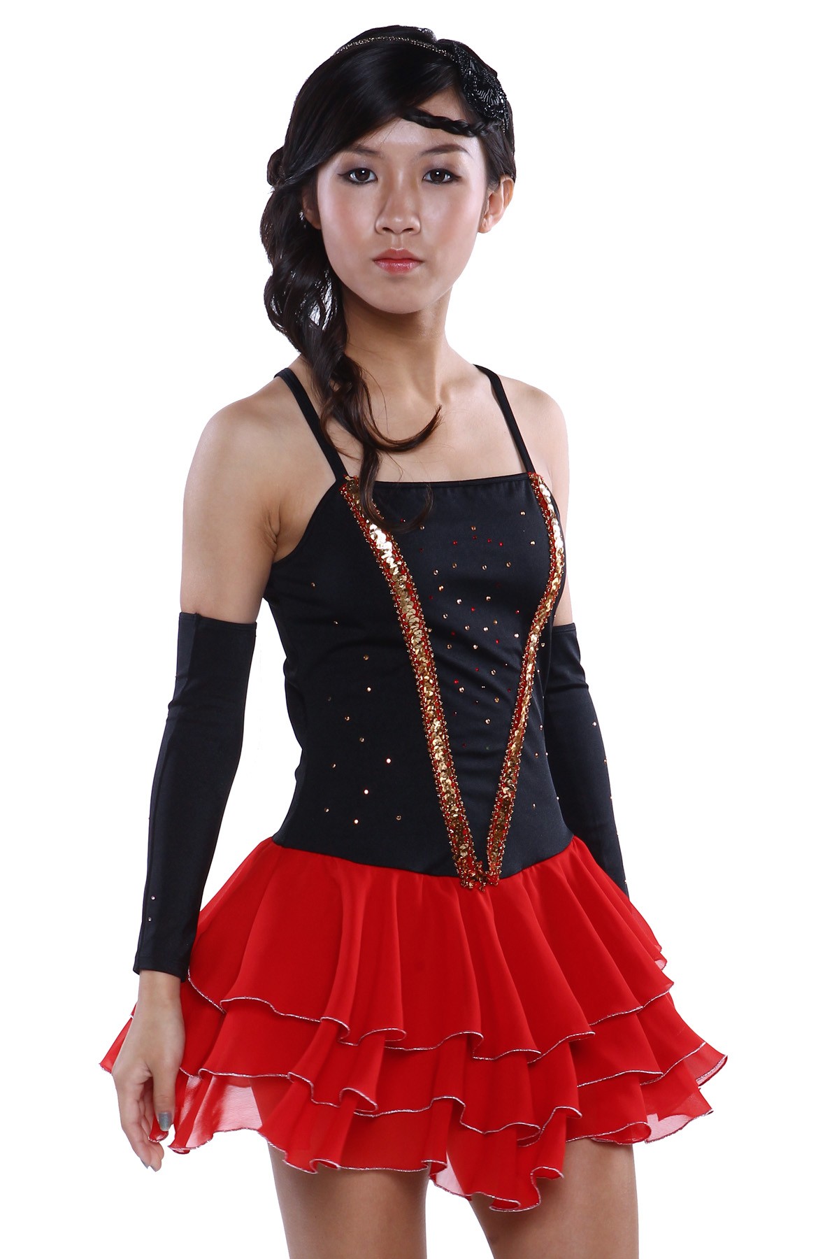 Classic Rosalyn Figure Skating Dress - Black