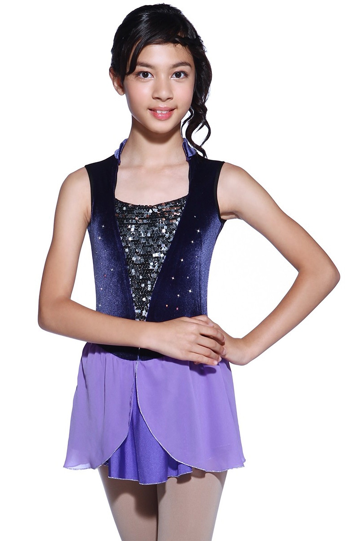 Trendy Pro Miranda Figure Skating Dress - Dark Purple