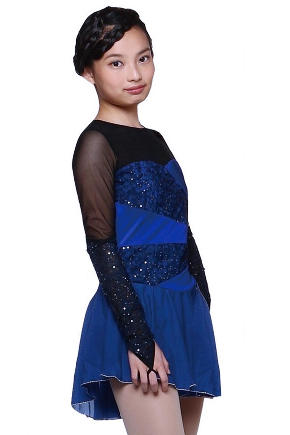 Trendy Pro Iris Figure Skating Dress - Blue