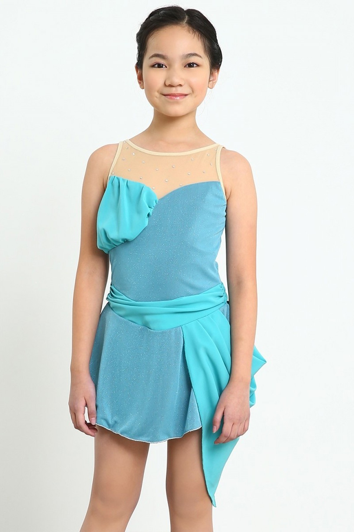 Trendy Pro Serena Figure Skating Dress - Aquamarine