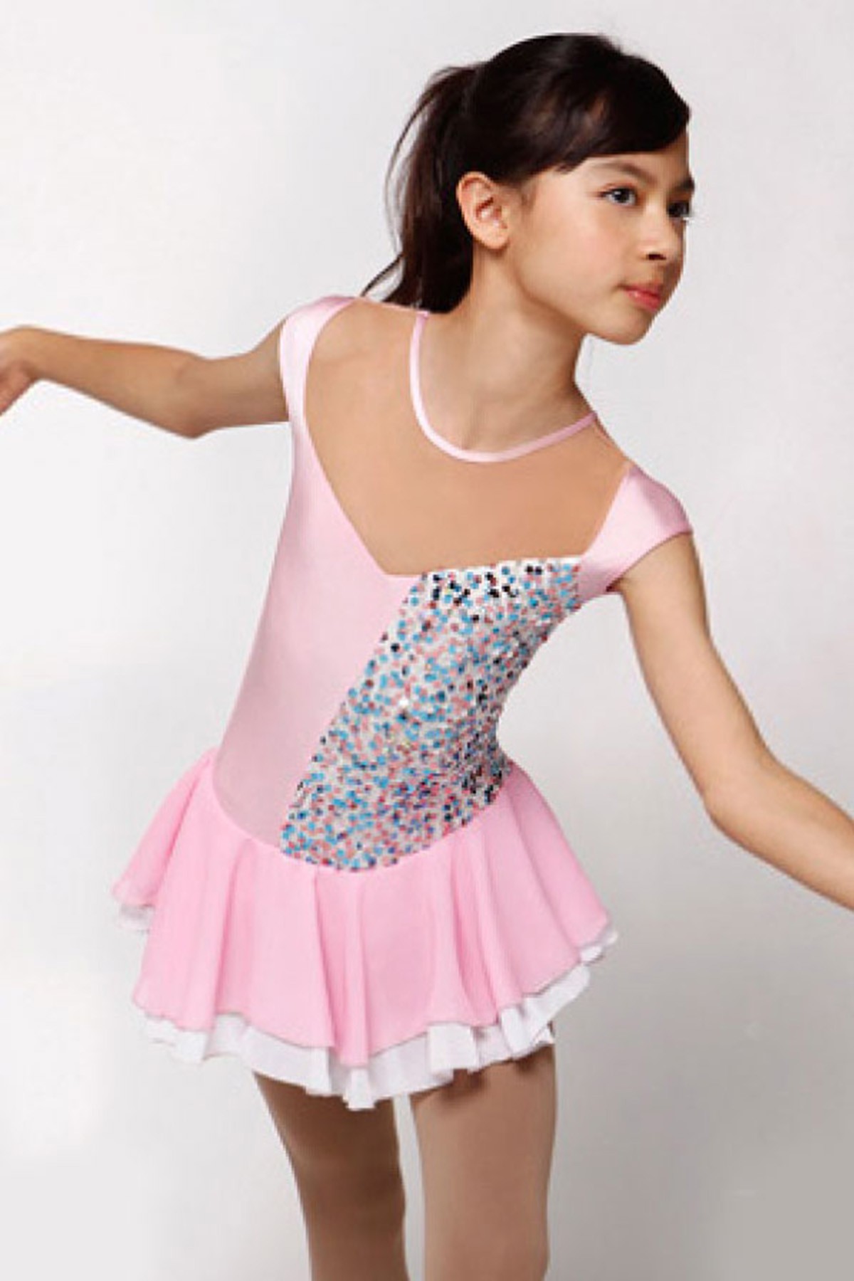 Classic Vivian Figure Skating Dress - Pink