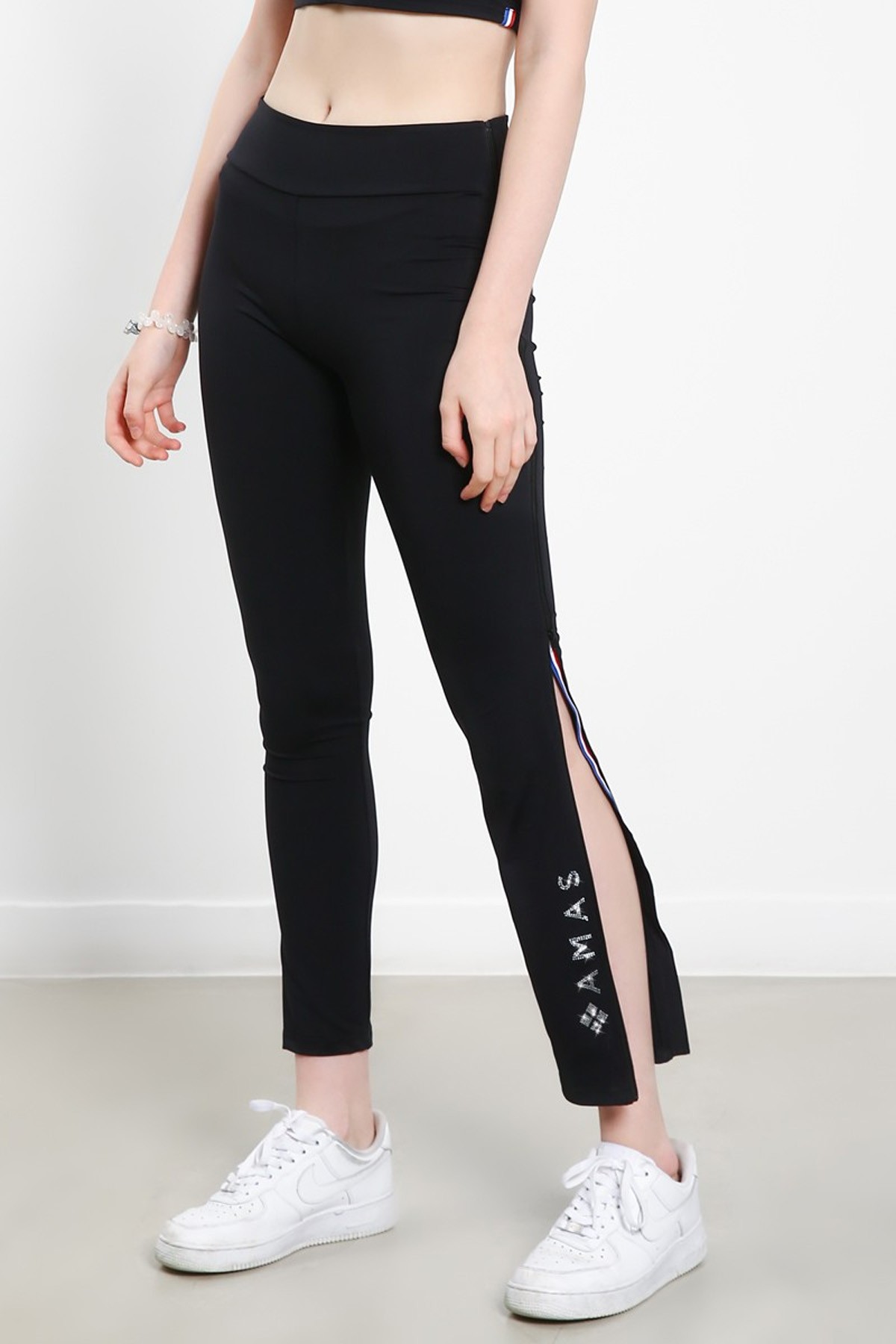 Trendy Pro Zip Through Slim Fit Warm Up Skating Pants